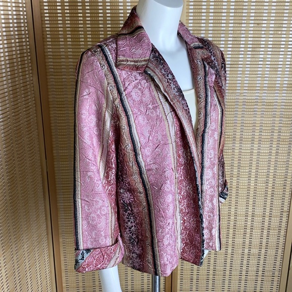 🔷Bantry Bay By Tina Camato Brocade Multicolor Open Front Balzer Lightweight - Picture 3 of 6